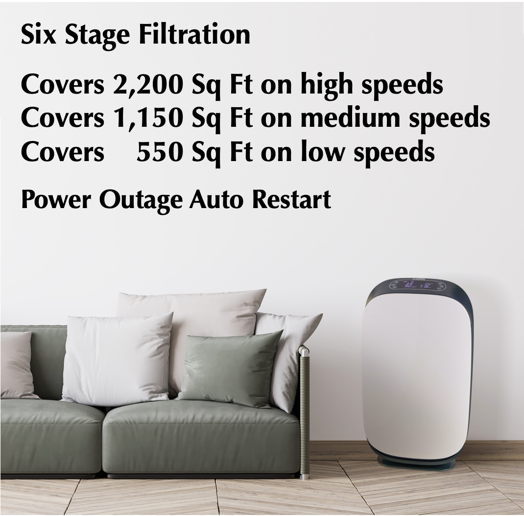 Boles d'olor Large Essencials Air Purifier with Stone Effect Lid &  Multi-coloured LED Lights
